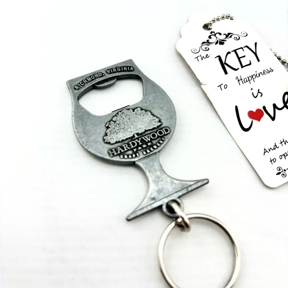 Wine & Craft Beer Bottle Opener Keychain Bundle - Lot of 3